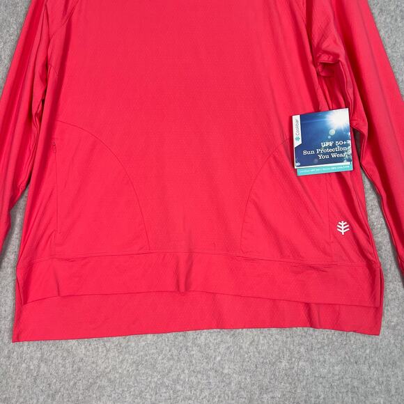 Coolibar Coral Pink Arabella Hoodie Size Medium - Picture 3 of 11